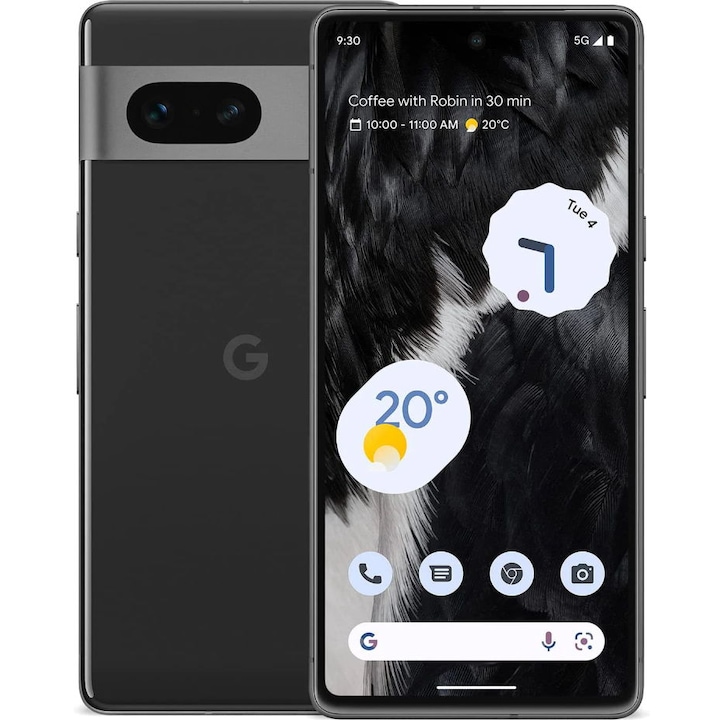 Telefon mobil Google Pixel 7, 128GB, 8GB RAM, 5G, Negru