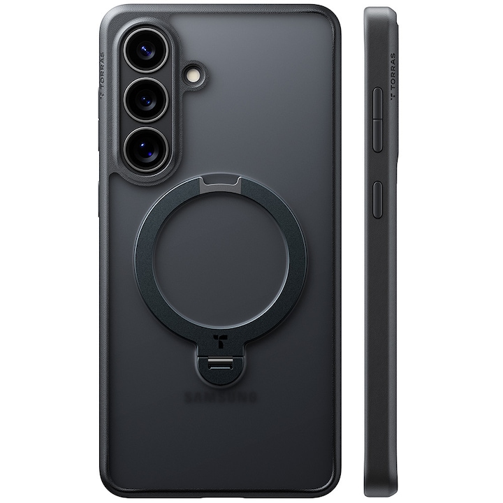 Husa pentru Samsung Galaxy S26 - Torras Ostand Spin Series - Black