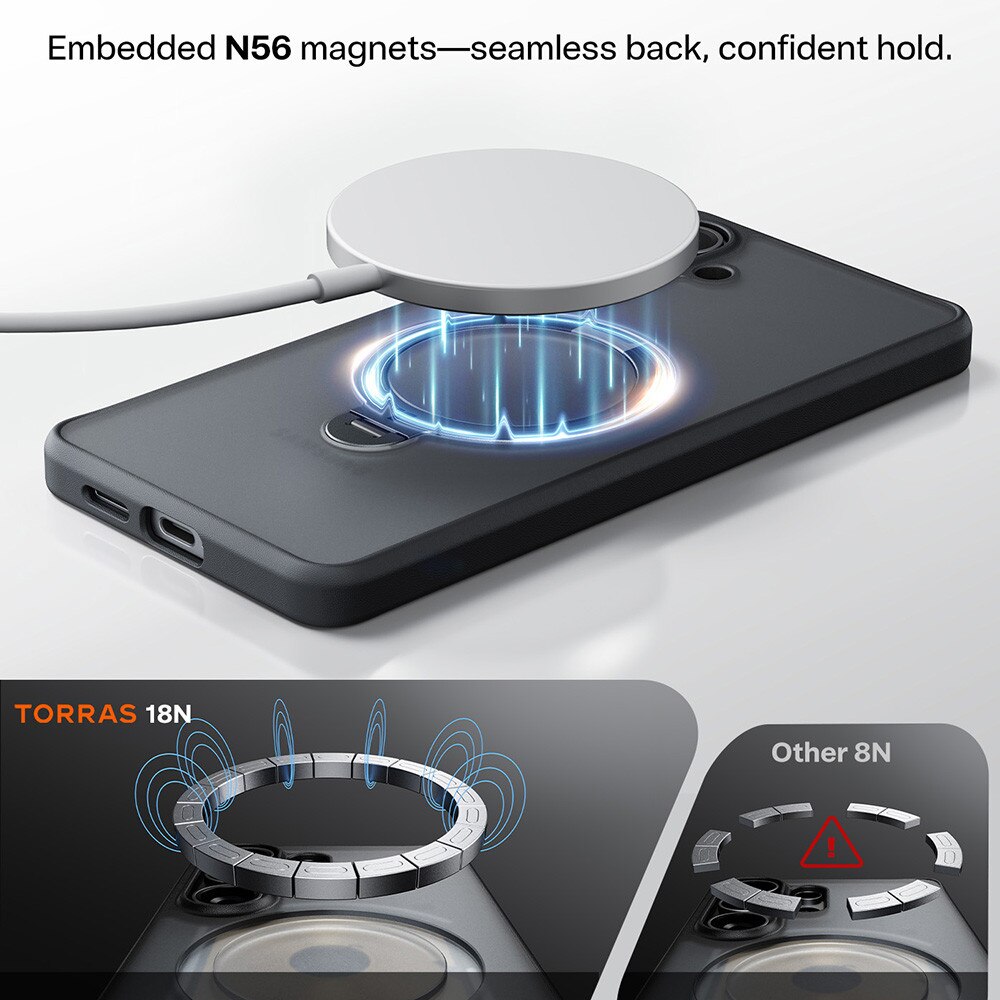 Husa pentru Samsung Galaxy S26 - Torras Ostand Spin Series - Black