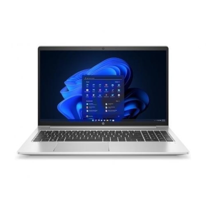 Laptop HP ProBook 450 G9, 15.6" Full HD, Intel® Core™ i5 1255U pana la 4.7 GHz, 16 GB RAM DDR4 3200, 512 GB SSD, Intel Iris Xᵉ Graphics, Windows 11 Pro, Silver 512 GB