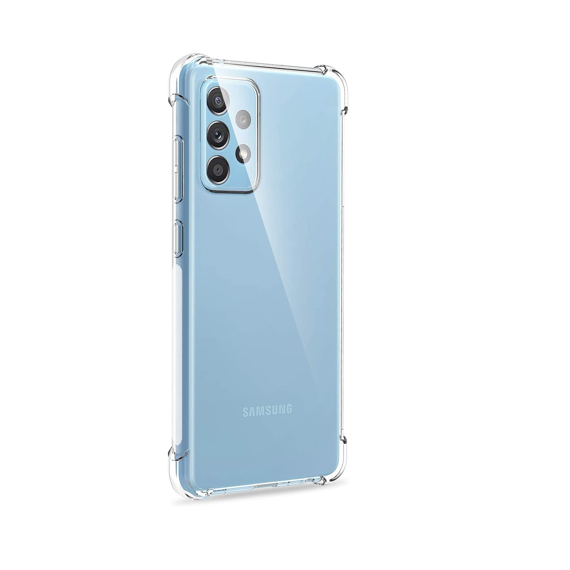 Husa slim transparenta compatibila cu Samsung Galaxy A72, antisoc, colturi intarite, silicon antialunecare