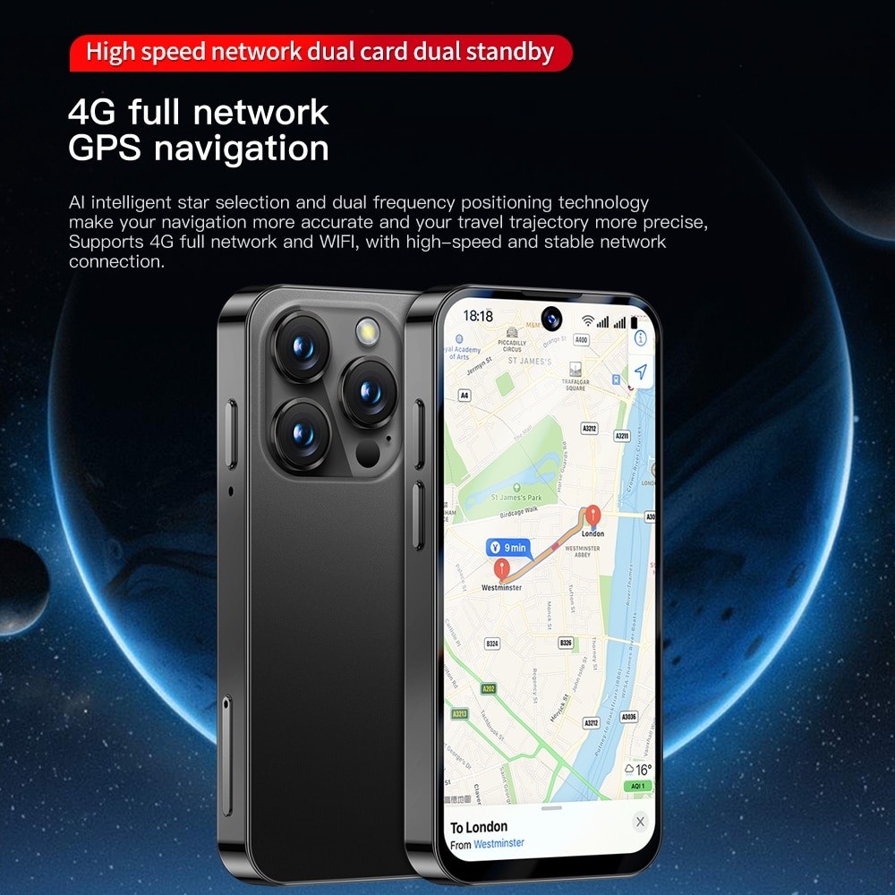 SOYES XS19 Pro 3GB RAM 32GB ROM 3.88 Inch Mini telefon mobil 4G Android 12 Albastru