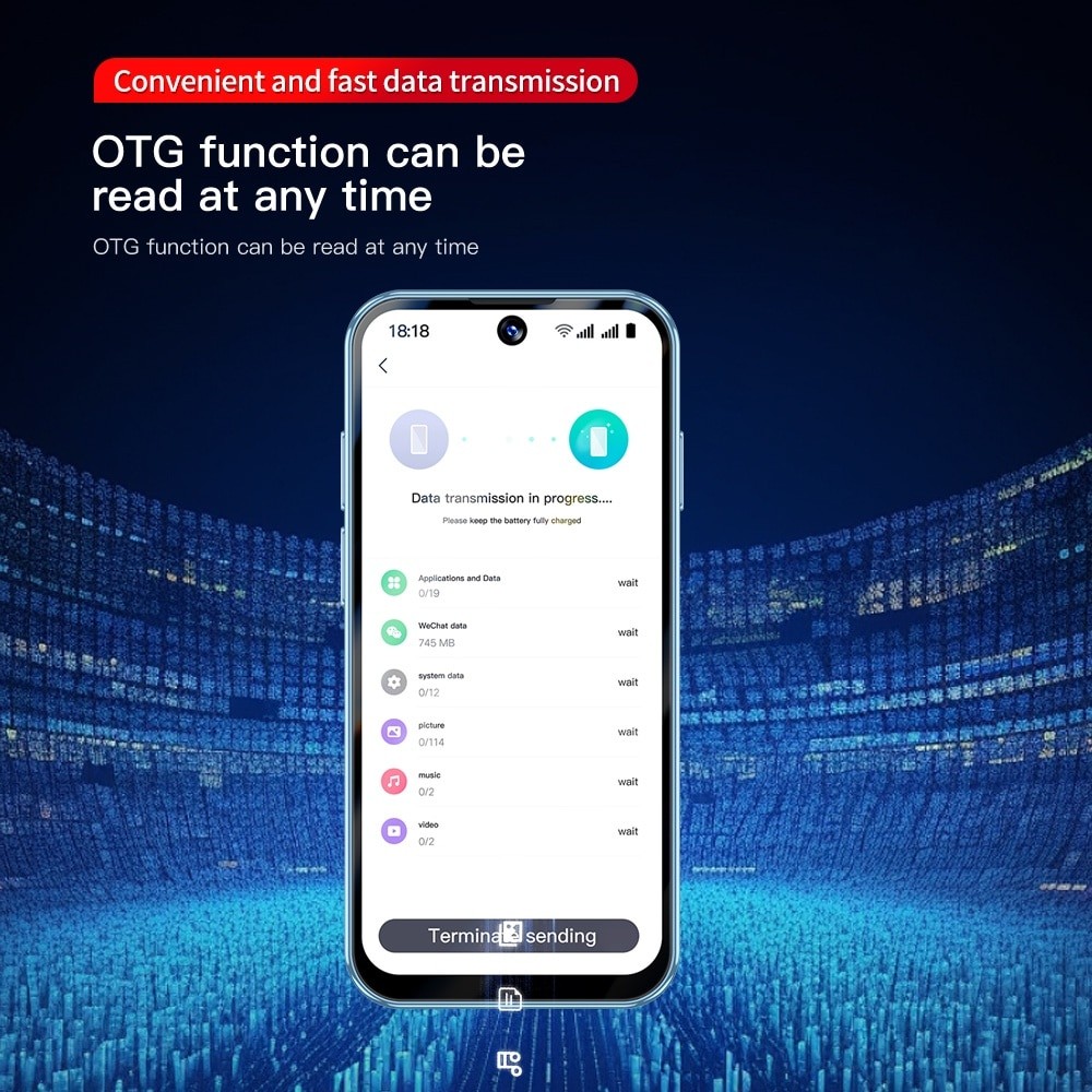 SOYES XS19 Pro 3GB RAM 32GB ROM 3.88 Inch Mini telefon mobil 4G Android 12 Albastru