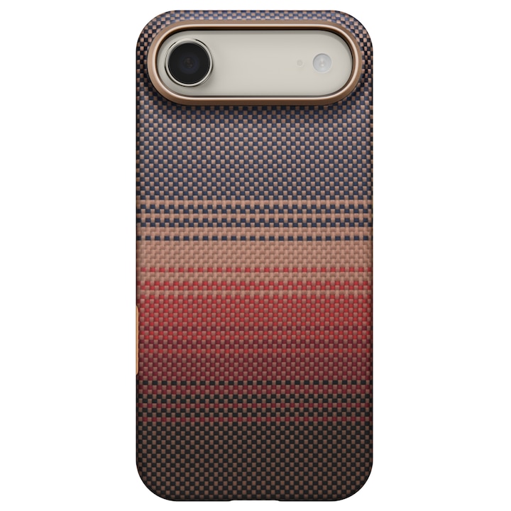Carcasa Pitaka Ultra Slim Sunset cu Magnetic Ring compatibila cu iPhone 17 Air, Portocaliu