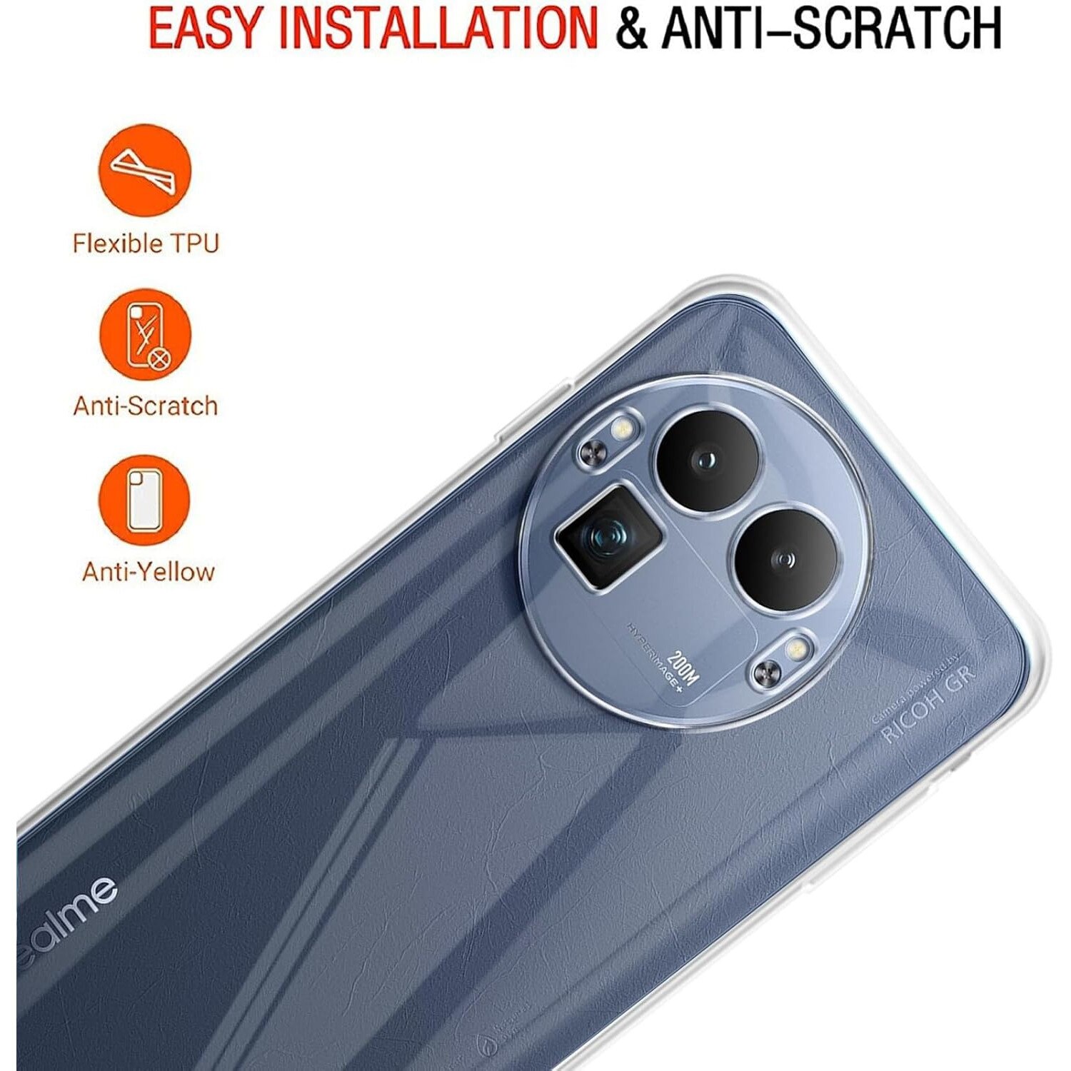 Husa pentru Realme GT 8 Pro, Anti-Shock 1.5mm, cu protectie lentile, transparenta