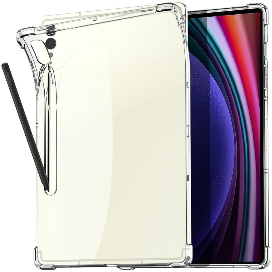 Husa tableta, XGSM, Silicon / TPU, Pentru Samsung Galaxy Tab S9 FE+ Plus, Transparent