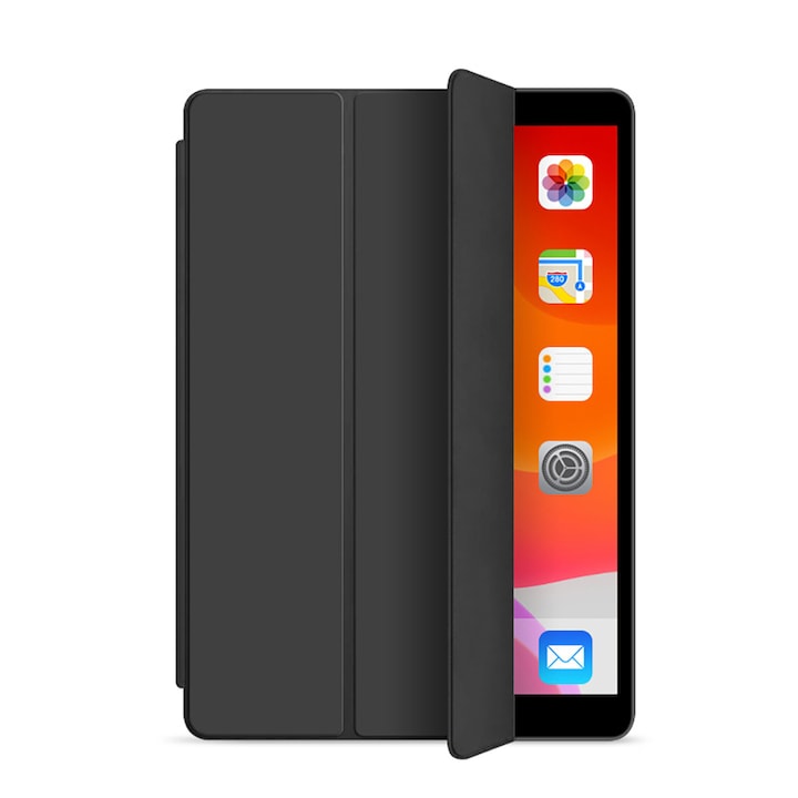 Husa tableta din silicon, Tip Carte pentru Apple iPad 10 10.9'', Protectie Completa, Functie de Stand, Close To Sleep, Soft Touch, Durabil, Negru
