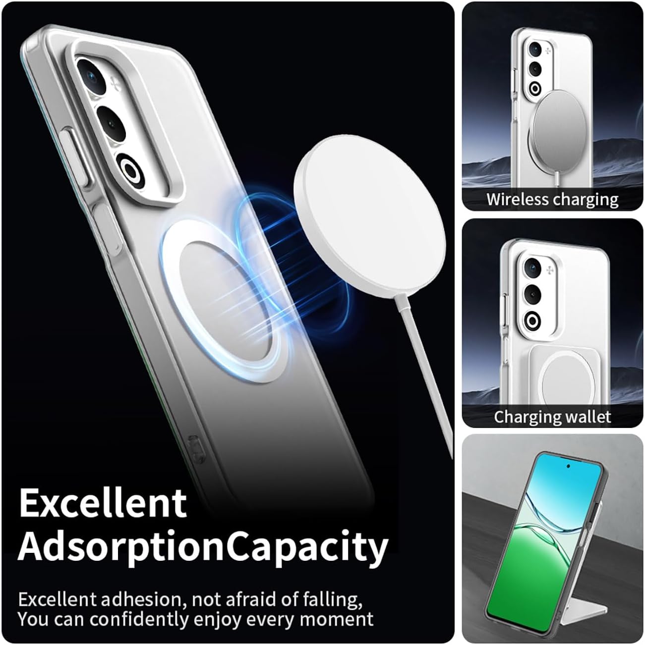 BestCase® Husa Mag Anti Shock TPU Compatibil cu Oppo A5 5G, Tehnologie MagSafe, Reinforced 4 Corners, Transparenta