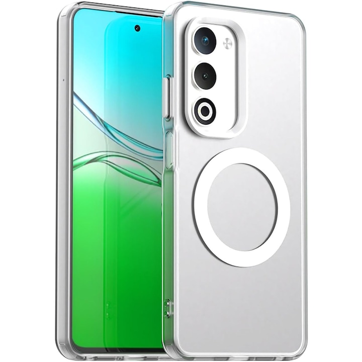 BestCase® Husa Mag Anti Shock TPU Compatibil cu Oppo A5 5G, Tehnologie MagSafe, Reinforced 4 Corners, Transparenta