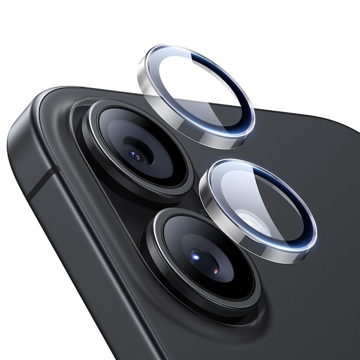 Protectie sticla securizata camera foto ESR Armorite compatibil cu iPhone 16 / 16 Plus / 17, Clear