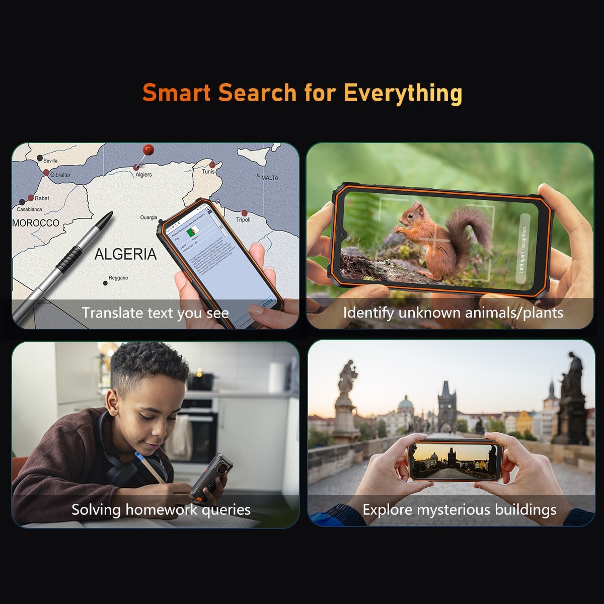 Telefon mobil Blackview BV6200 Pro, 6.56" FHD+, 18GB RAM(6GB + 12GB extensibili), 128GB ROM, Android 14, 13000mAh, 8 cores, Dual SIM, NFC/Amprenta/caracteristici faciale, Portocaliu