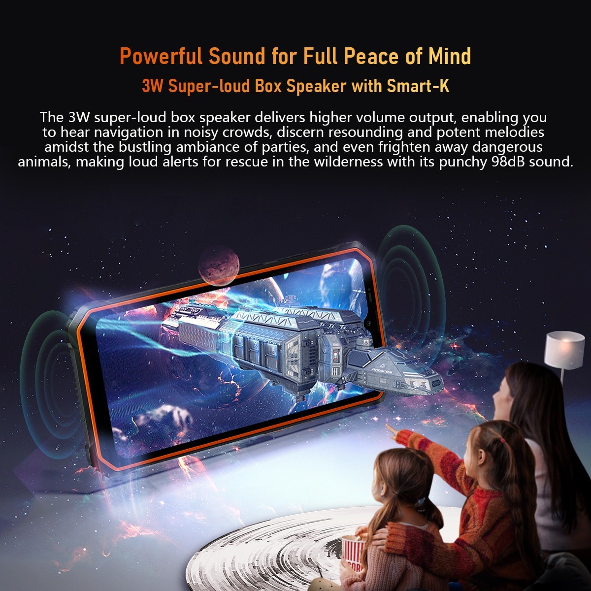 Telefon mobil Blackview BV6200 Pro, 6.56" FHD+, 18GB RAM(6GB + 12GB extensibili), 128GB ROM, Android 14, 13000mAh, 8 cores, Dual SIM, NFC/Amprenta/caracteristici faciale, Portocaliu