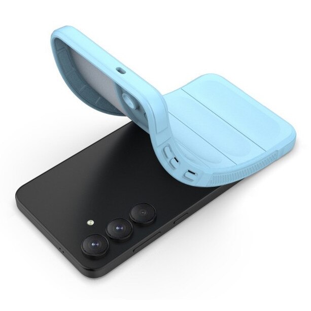 Husa Upzz® Magic Shield Pentru Samsung Galaxy S25 FE, MicroFibra la Interior, Anti Sock - Bleu