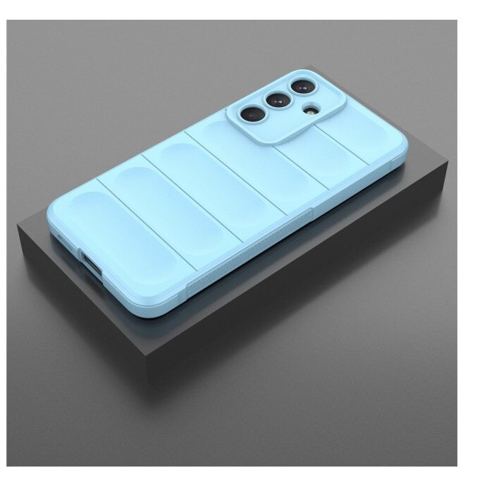 Husa Upzz® Magic Shield Pentru Samsung Galaxy S25 FE, MicroFibra la Interior, Anti Sock - Bleu