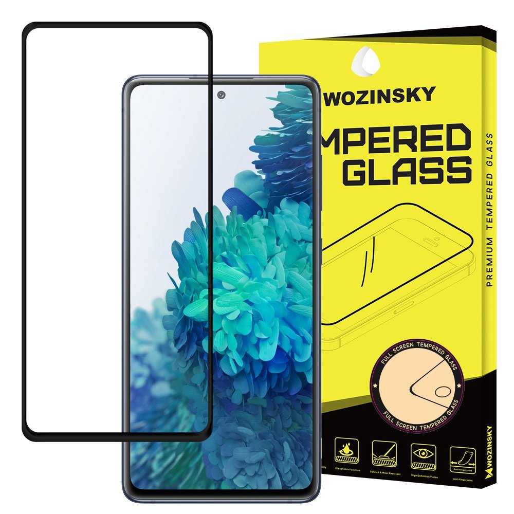 Folie protectie, Wozinsky, Sticla securizata, Compatibila cu Samsung Galaxy A52s, Negru