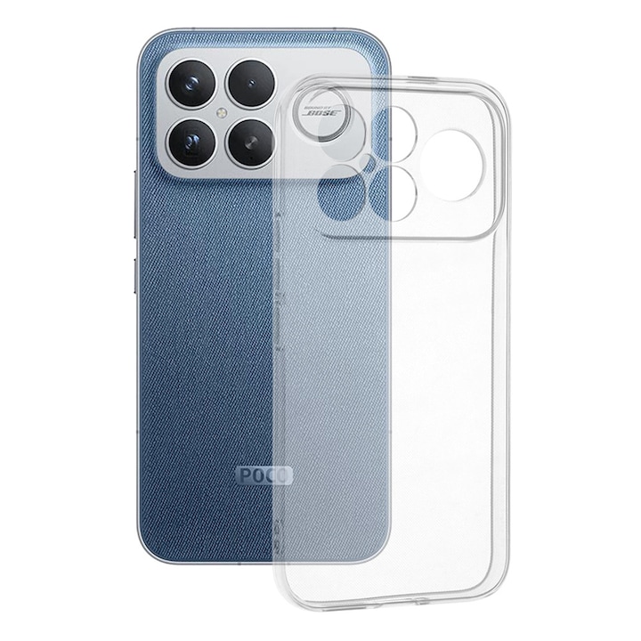 Husa pentru Xiaomi Poco F8 Ultra, Accesorio Clear Silicone, Transparent