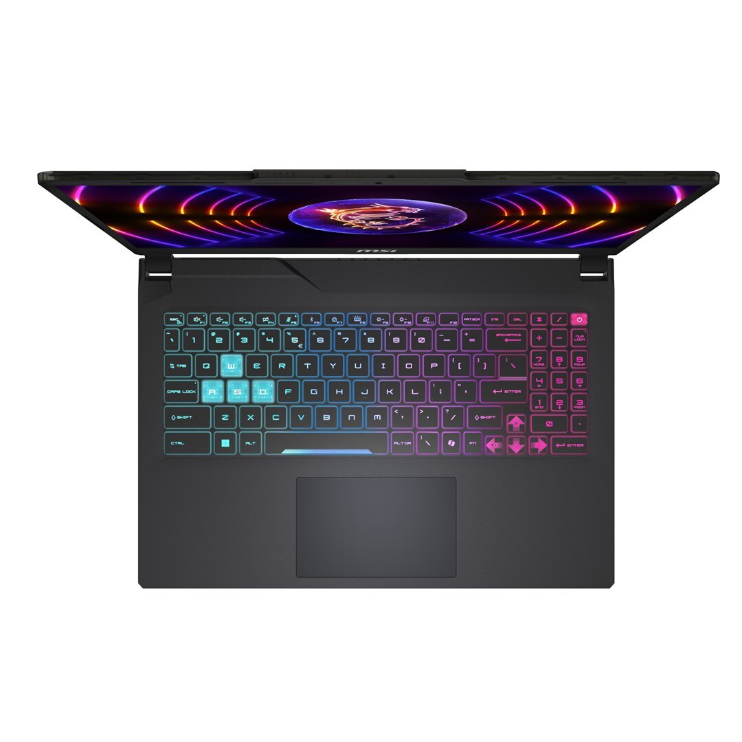 Laptop MSI Cyborg 15 A13, 15.6" Full HD, Intel® Core™ i5 13420H pana la 4.6 GHz, 16 GB RAM DDR5 5200, 512 GB SSD, NVIDIA® GeForce® RTX 4050 6 GB, Free Dos, Translucent Black 512 GB