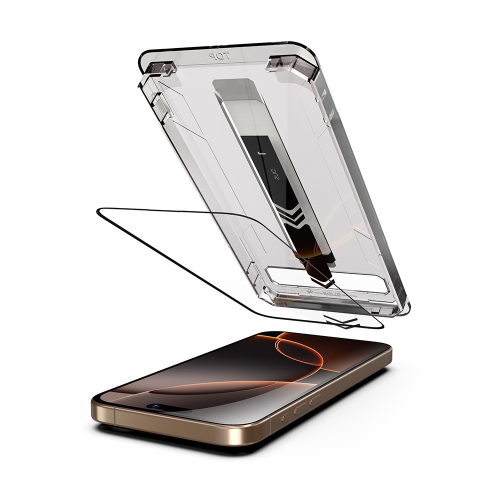Folie pentru iPhone 16 Pro / iPhone 17 (set 2) - Techsuit TitanGlass FullCover - Black