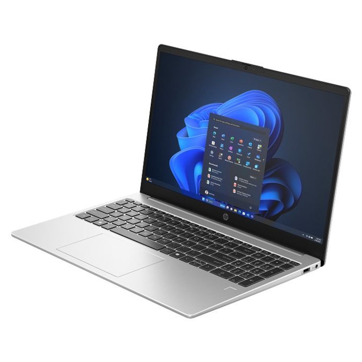 Laptop HP 250R G10, 15.6 inch FHD, Intel Core 5-120U 10-Core, RAM 16GB, SSD 512GB, Turbo Silver, 35.98x23.6x1.17cm