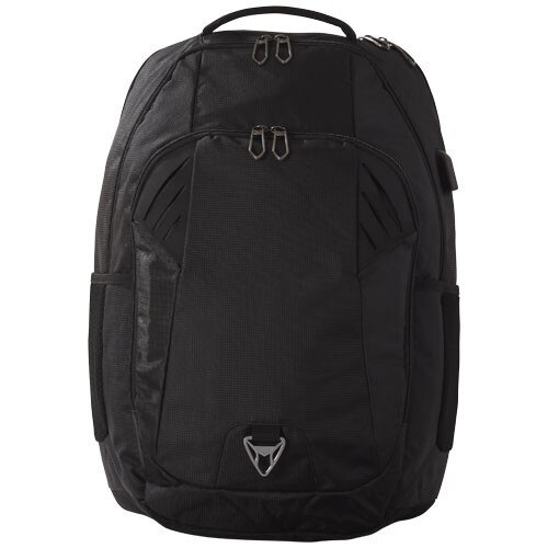 Rucsac Laptop pentru calatorii cu avionul, Everestus, 15 inch, nylon si pvc, negru, saculet si eticheta bagaj incluse