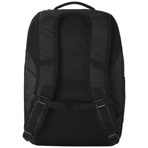 Rucsac Laptop pentru calatorii cu avionul, Everestus, 15 inch, nylon si pvc, negru, saculet si eticheta bagaj incluse
