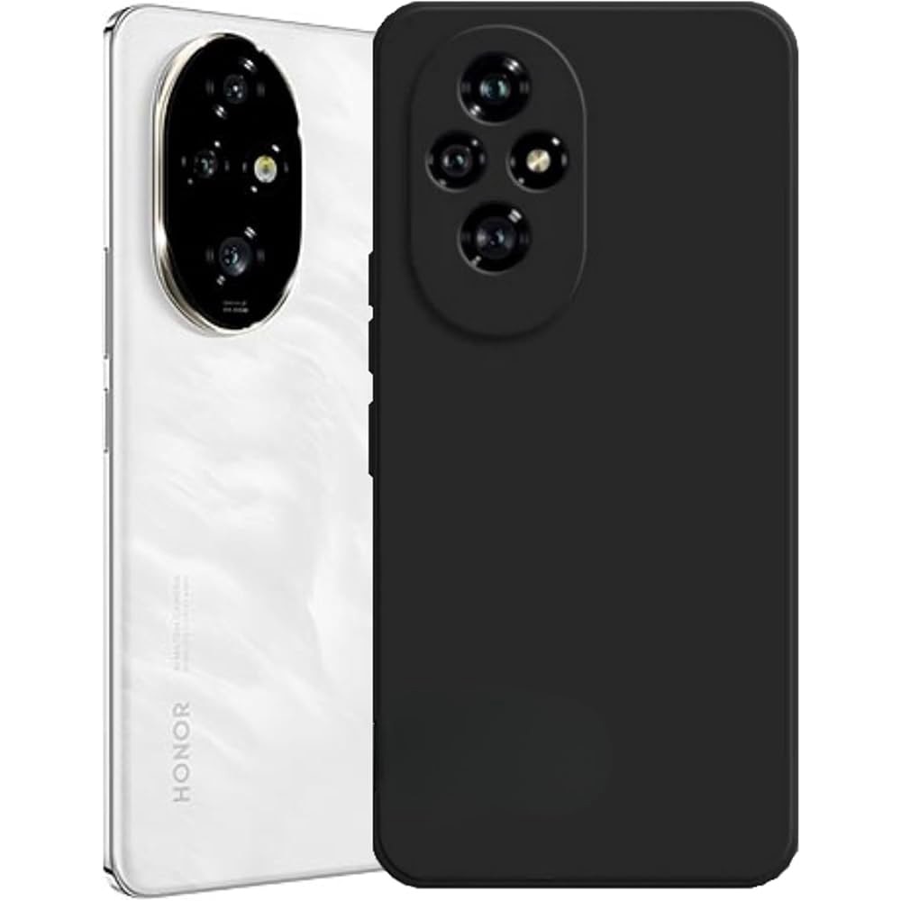 BestCase® Husa 0.8MM Slim Silicon, Compatibila Cu Honor 200, Rezistenta la uzura, Protectie Camera, Negru mat
