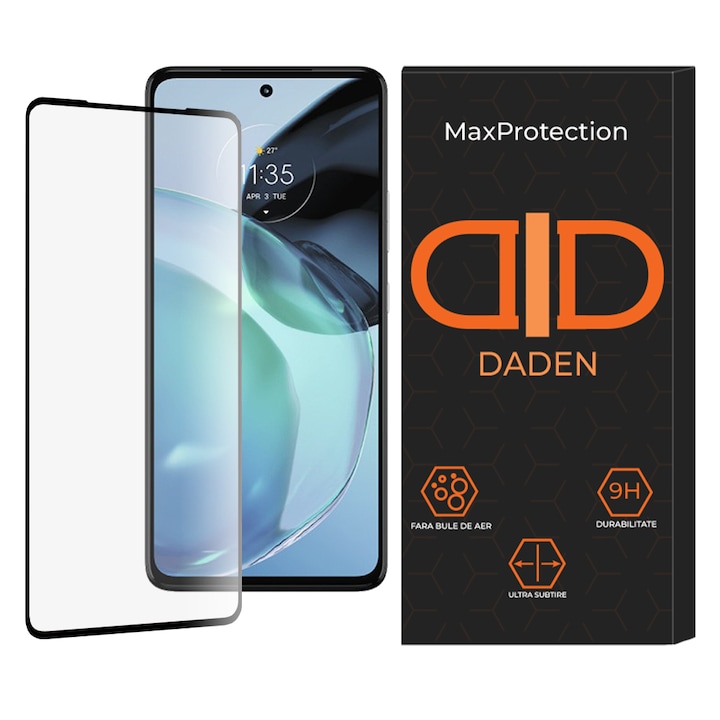 Folie Sticla pentru Motorola Moto G72 Daden MaxProtection, Full Cover, Protectie Profesionala, Ultra Rezistenta, Calitate Premium