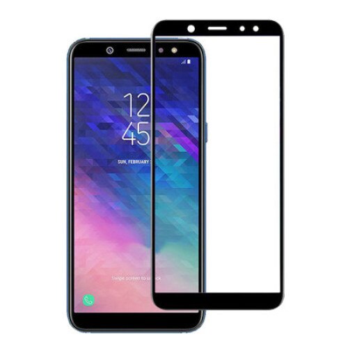 Folie din sticla securizata cu margini negre pentru Samsung Galaxy A6 2018