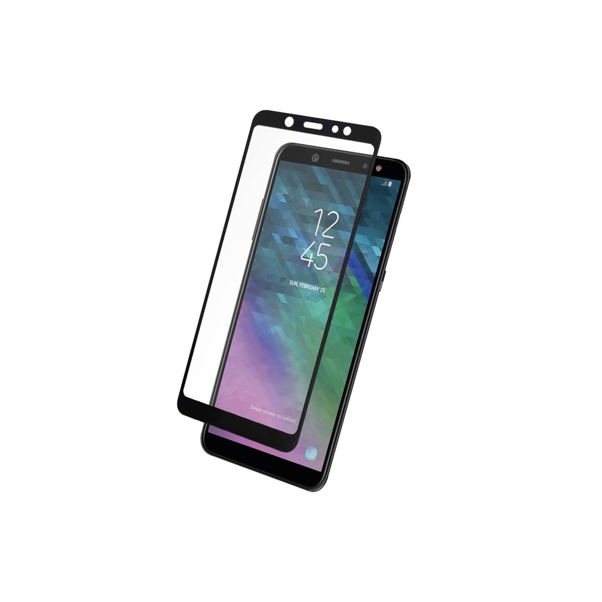 Folie din sticla securizata cu margini negre pentru Samsung Galaxy A6 2018