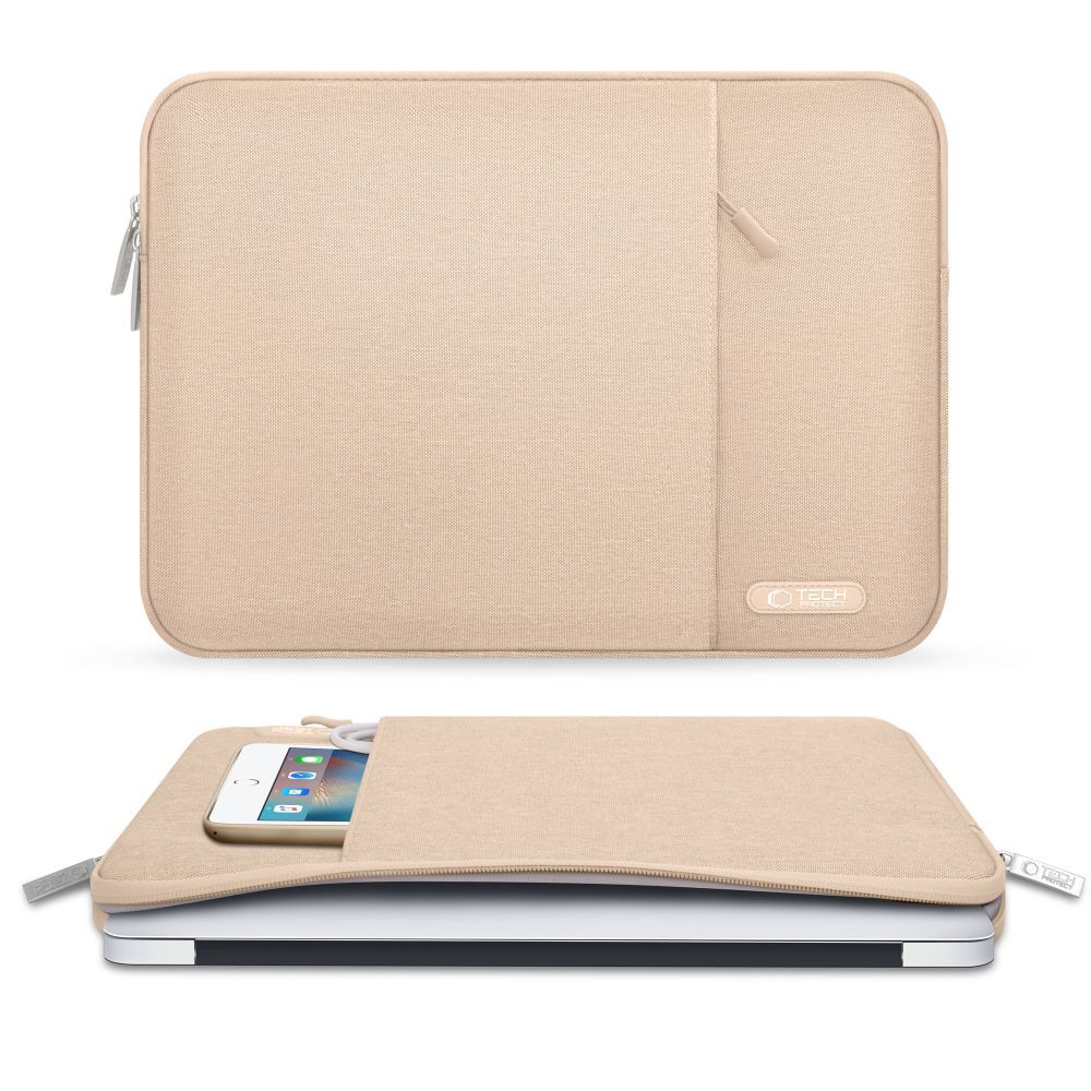 Geanta pentru laptop, Tokgalaxis, 15-16 inchi, Bej