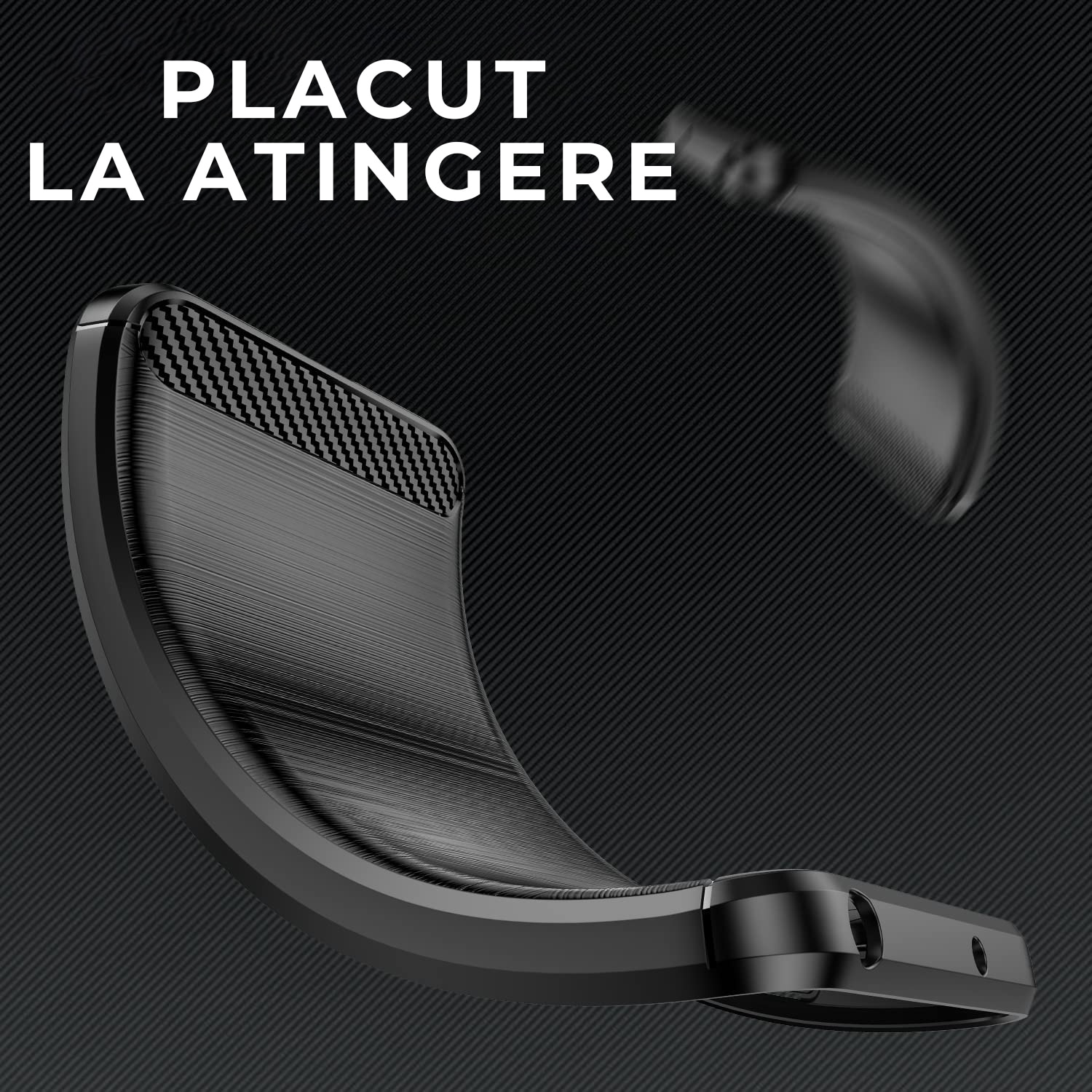 Husa pentru Google Pixel 7a Daden Carbon Flexibila Antisoc, Hybrid Antisoc, Negru