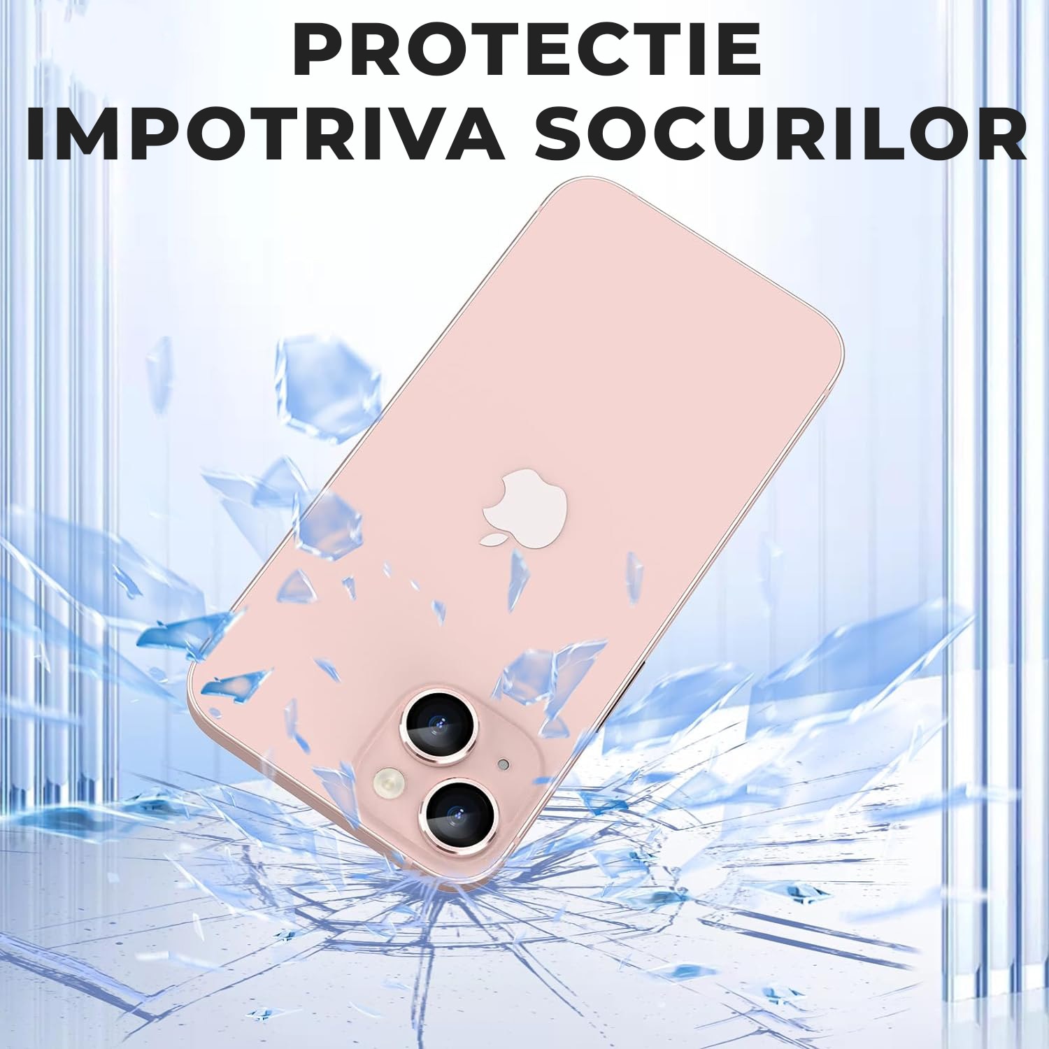 Folie Camera Daden din sticla pentru iPhone 15, Full Cover, Protectie Profesionala, Ultra Rezistenta, Calitate Premium, Roz