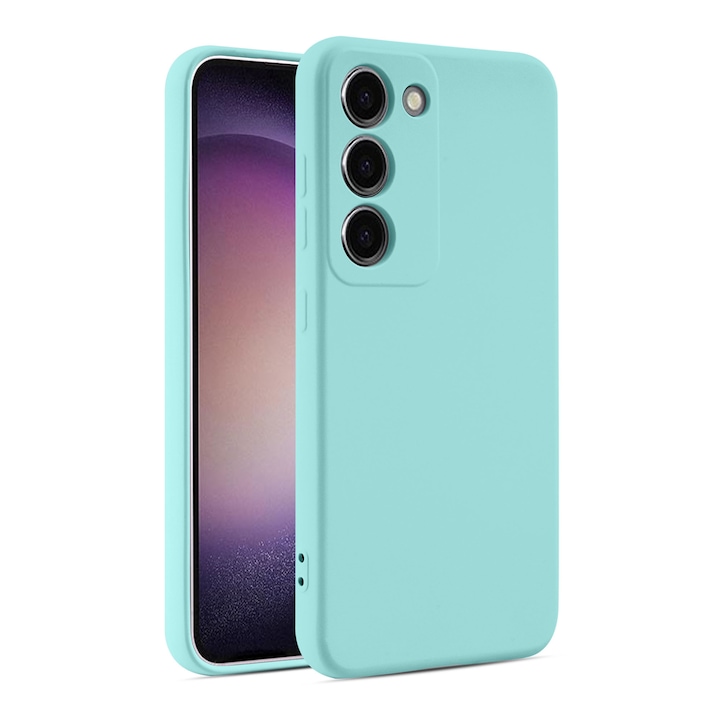 Husa silicon pentru Samsung Galaxy A26, Protectie completa, Textura mata anti-amprenta, Turcoaz