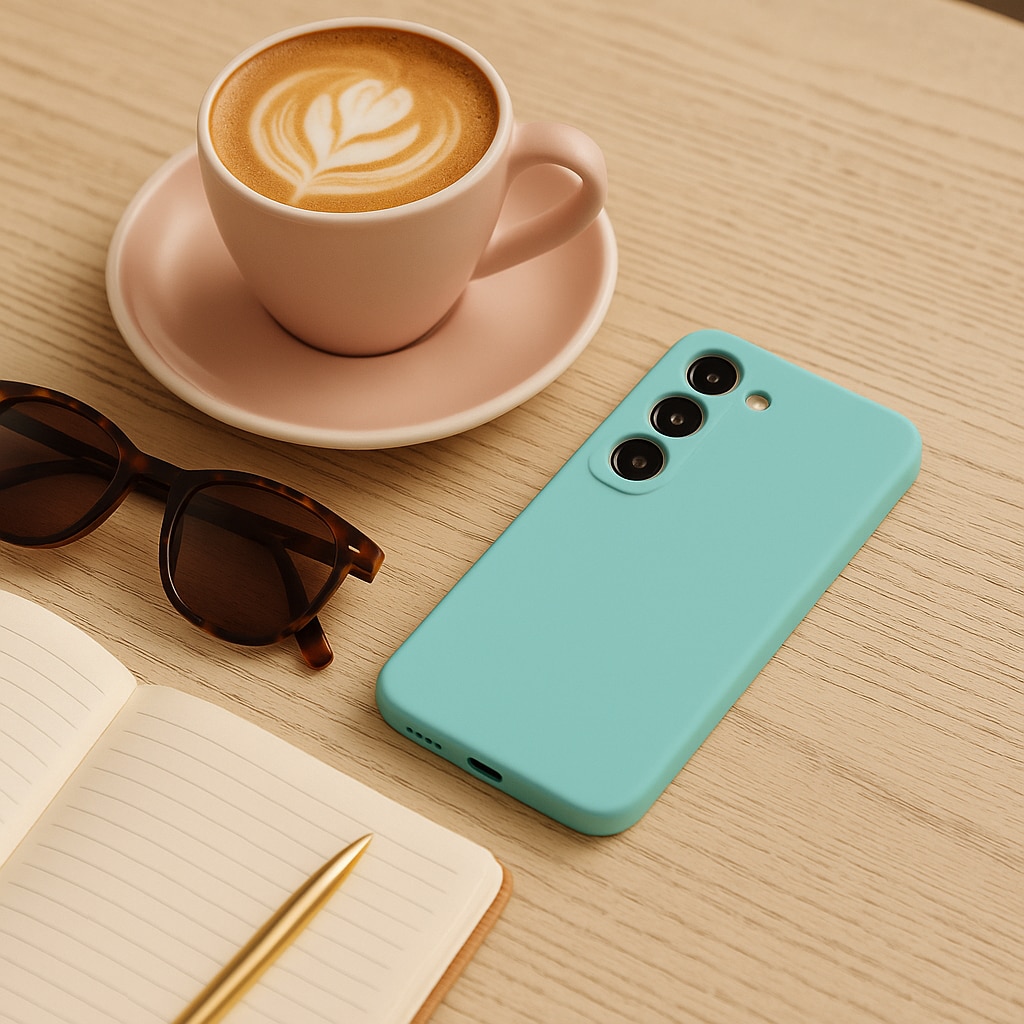 Husa silicon pentru Samsung Galaxy A26, Protectie completa, Textura mata anti-amprenta, Turcoaz