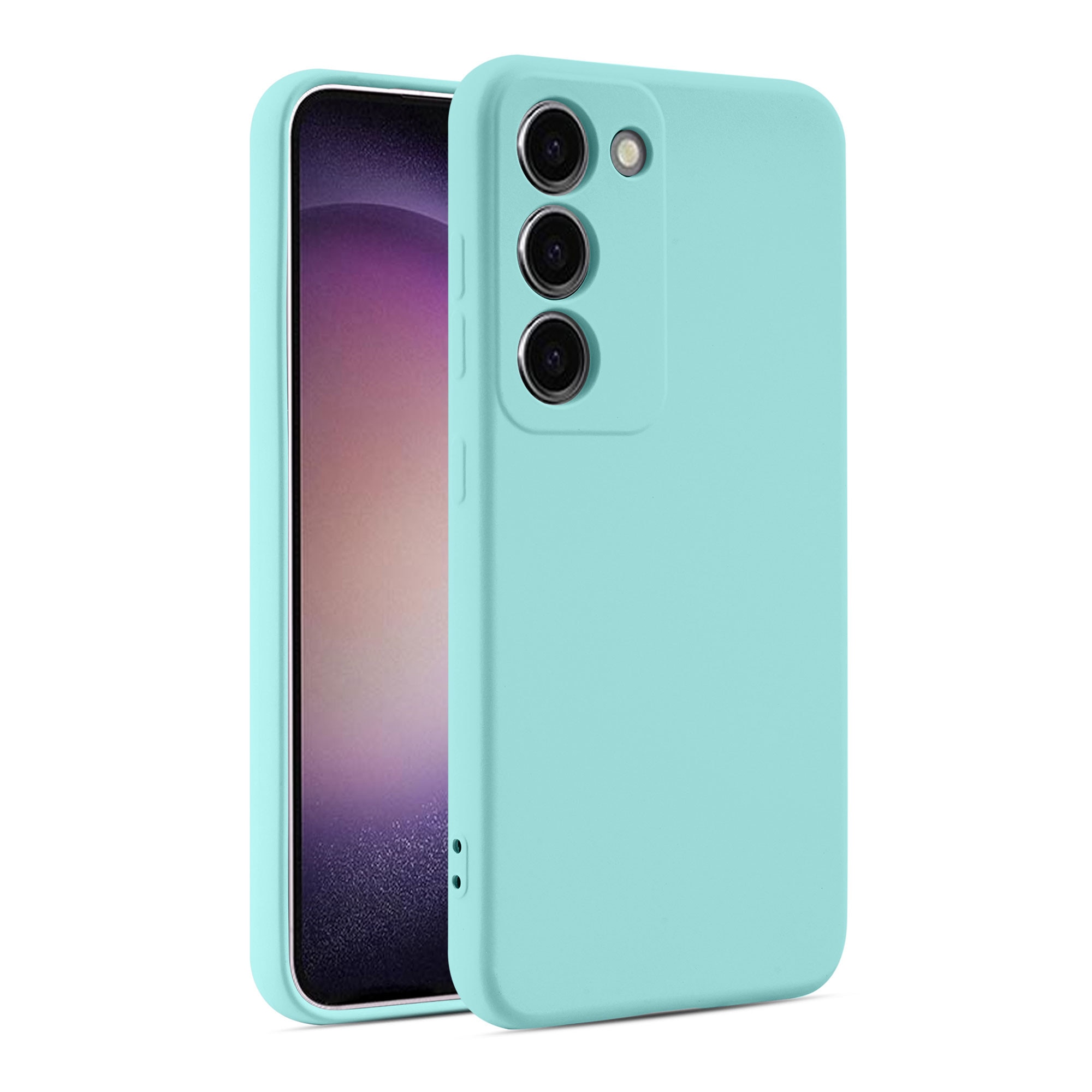 Husa silicon pentru Samsung Galaxy A26, Protectie completa, Textura mata anti-amprenta, Turcoaz