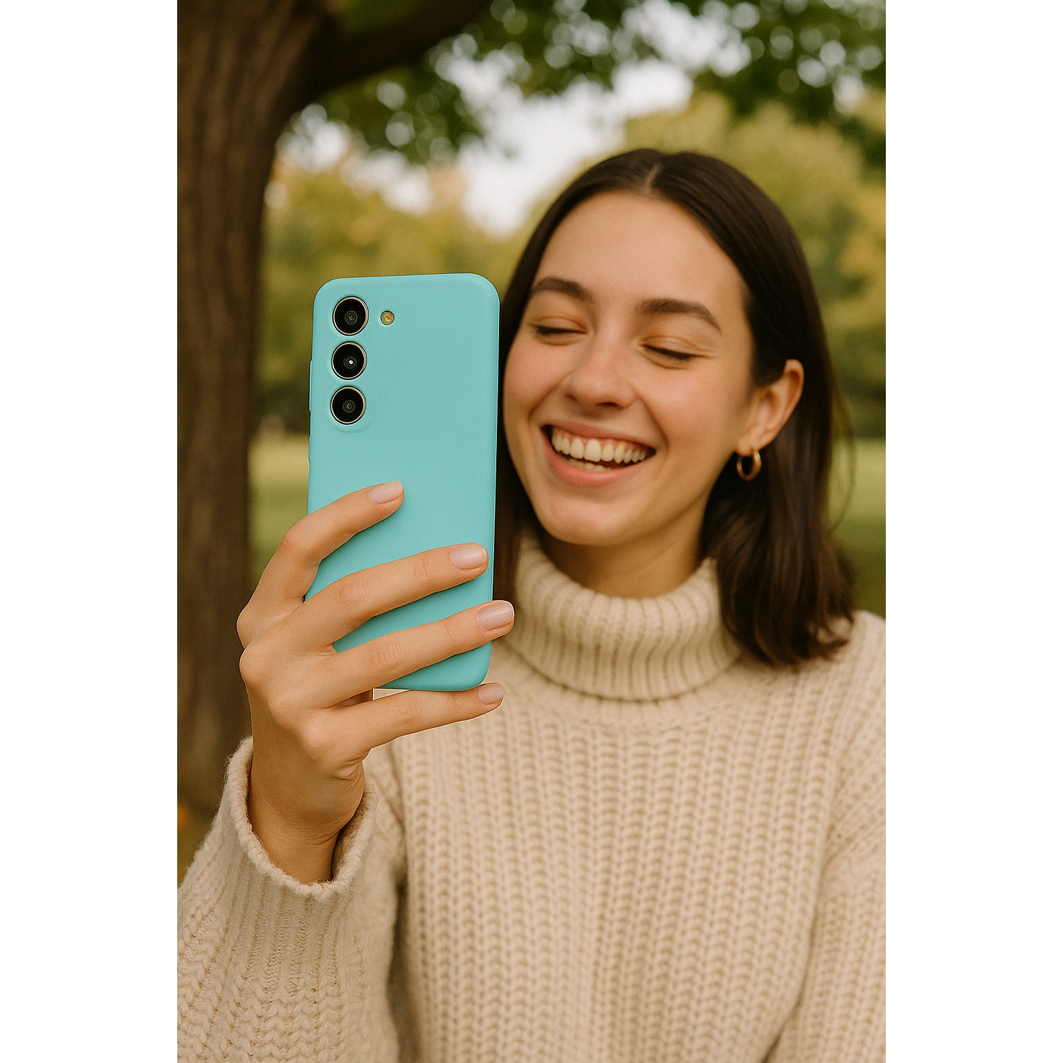 Husa silicon pentru Samsung Galaxy A26, Protectie completa, Textura mata anti-amprenta, Turcoaz