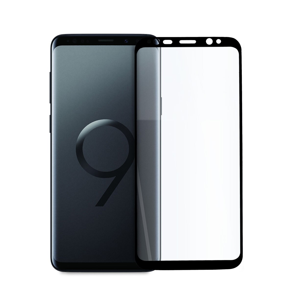 Folie ecran, Hicute, Sticla, Pentru Samsung Galaxy S9 Plus, Negru