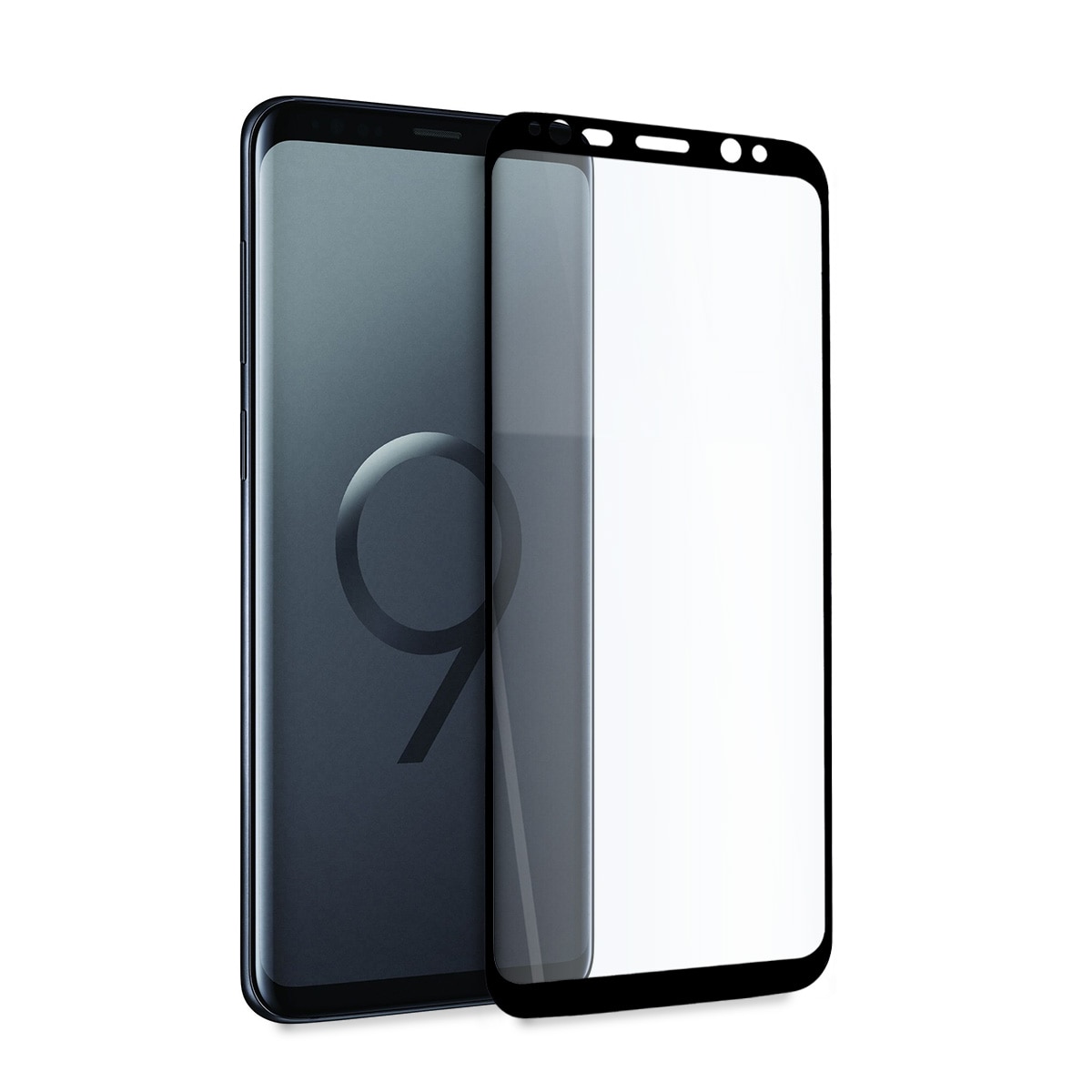 Folie ecran, Hicute, Sticla, Pentru Samsung Galaxy S9 Plus, Negru