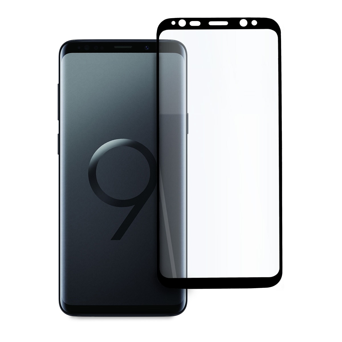 Folie ecran, Hicute, Sticla, Pentru Samsung Galaxy S9 Plus, Negru