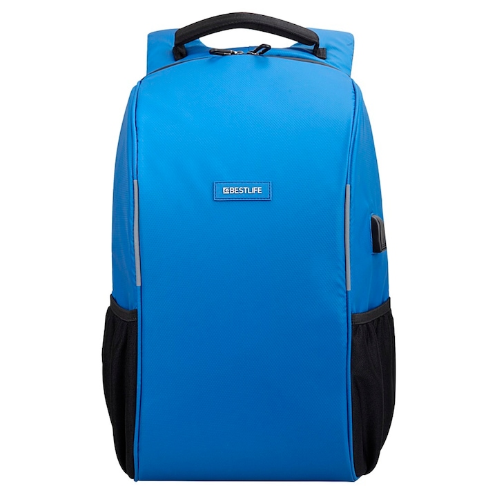 Rucsac Travel Safe, 46x29x17cm, compartiment tableta si laptop 15.6 inch, albastru