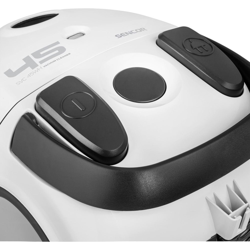 Aspirator cu sac Sencor SVC 45WH, 850W, Indicator Praf-full Roti de cauciuc, Alb