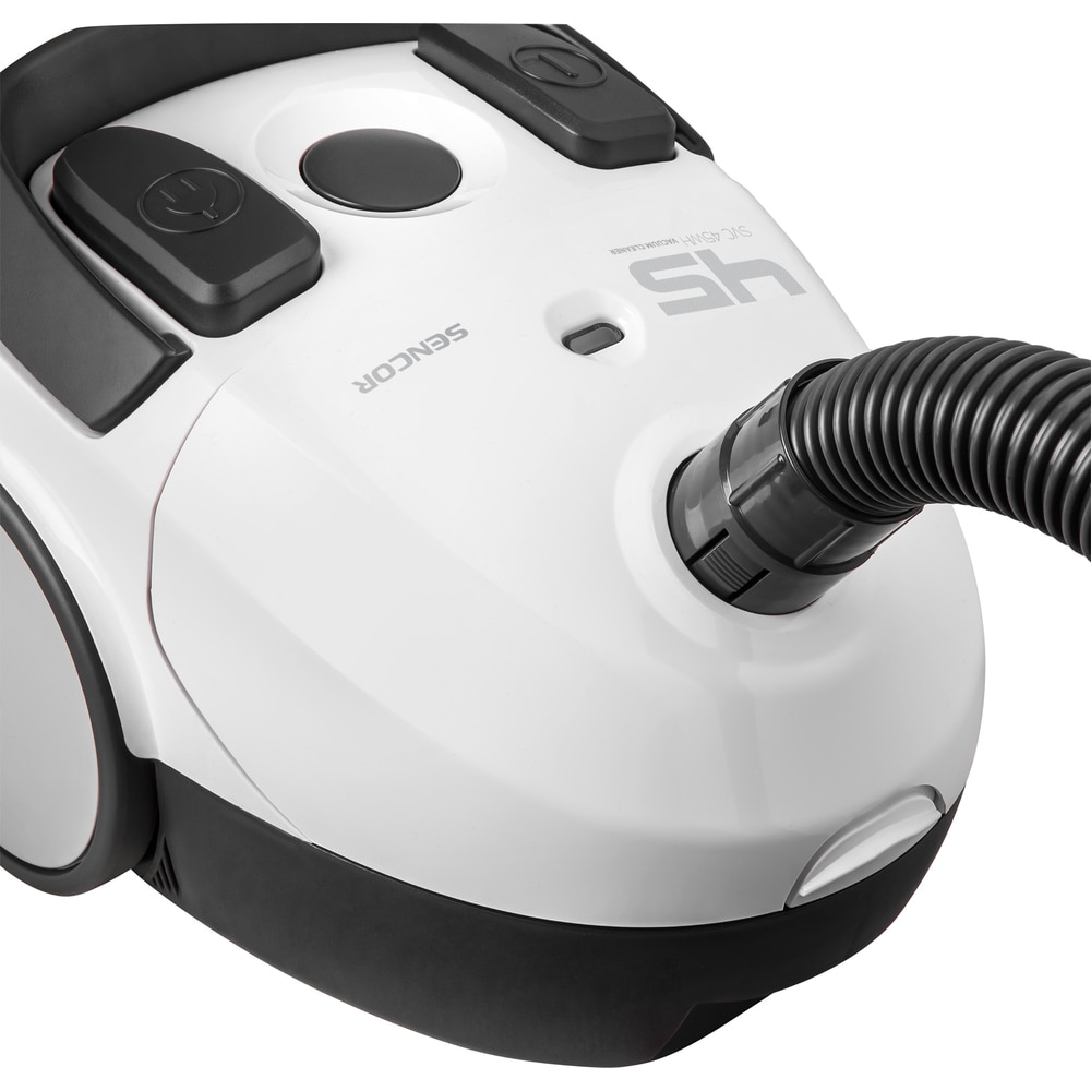 Aspirator cu sac Sencor SVC 45WH, 850W, Indicator Praf-full Roti de cauciuc, Alb