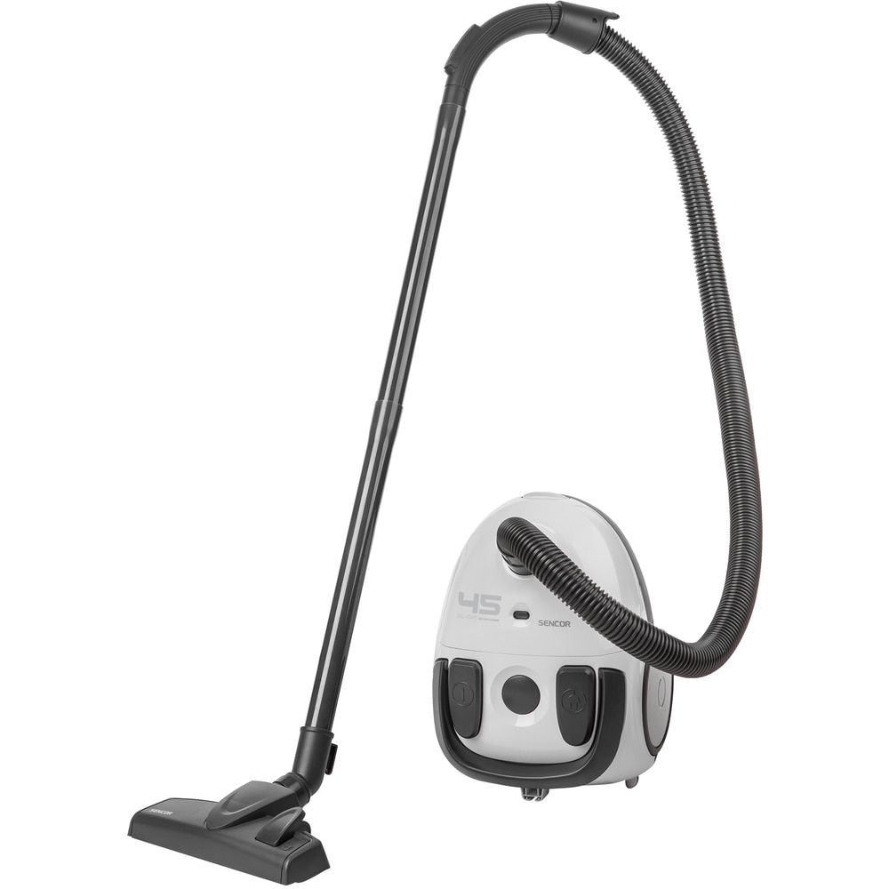 Aspirator cu sac Sencor SVC 45WH, 850W, Indicator Praf-full Roti de cauciuc, Alb
