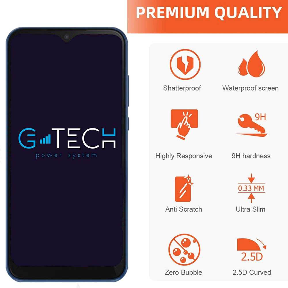 Folie 2.5D G-Tech Compatibila cu Samsung Galaxy A23, protectie ecran, Sticla Securizata, Transparenta