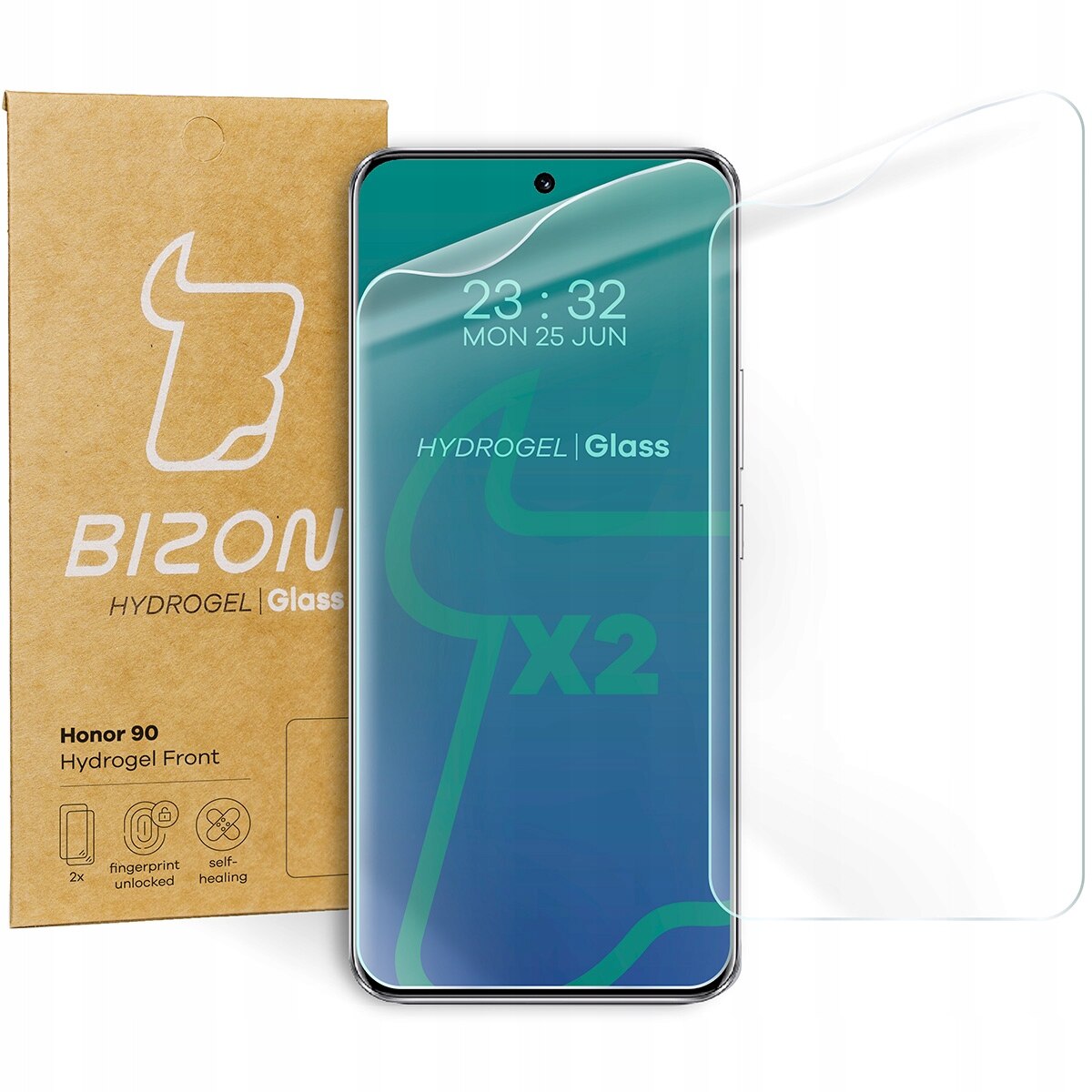 Folie protectie telefon, Bizon, Compatibil cu Honor 90, Hidrogel, Transparent