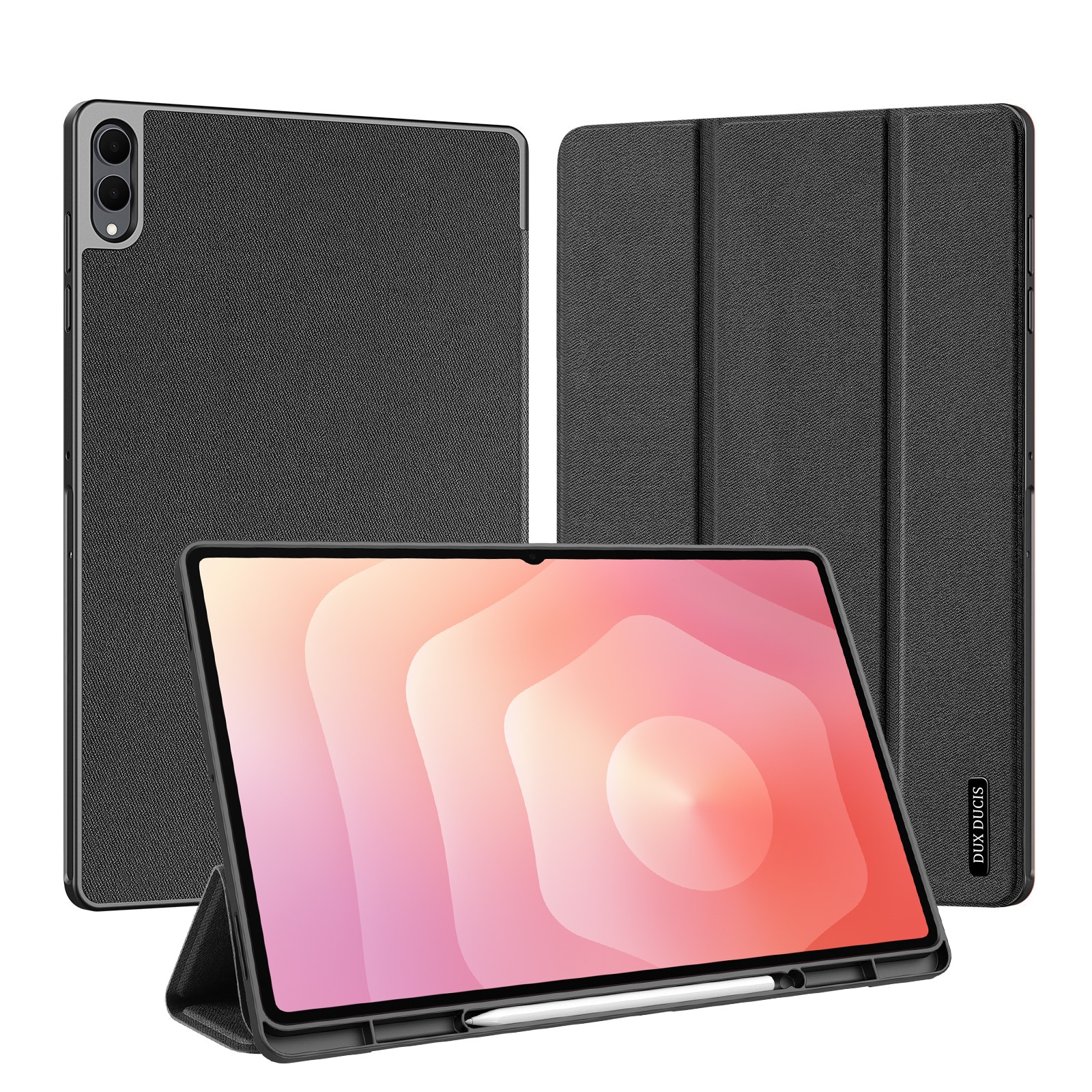 Husa tableta Dux Ducis Domo Series, neagra, pentru Samsung Galaxy Tab S11 Ultra, cu suport si functie auto wake/sleep