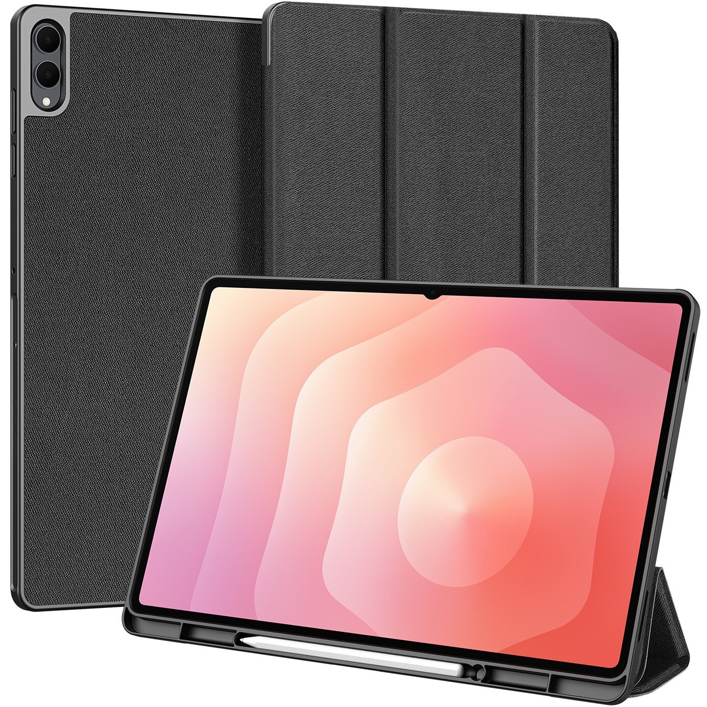 Husa tableta Dux Ducis Domo Series, neagra, pentru Samsung Galaxy Tab S11 Ultra, cu suport si functie auto wake/sleep