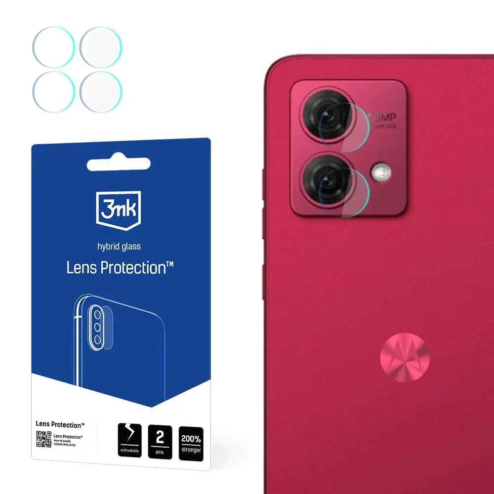 Set 4 folii de protectie a camerei pentru Motorola Moto G84 5G, 3MK, Transparent