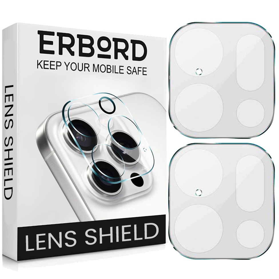 2x Folii protectie ERBORD pentru camera Oppo Find X9 Pro, transparent, 9H