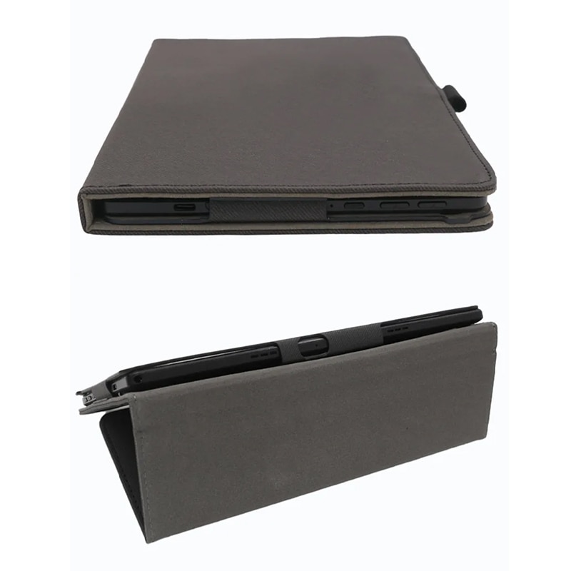 Husa tableta pentru TCL NxtPaper 11, piele cu efect de hartie, 2 plieri, anti-soc, inchidere magnetica, negru